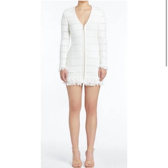 NWT Amanda Uprichard Murphy Knit Dress | Size Small | Ivory - Picture 1 of 9